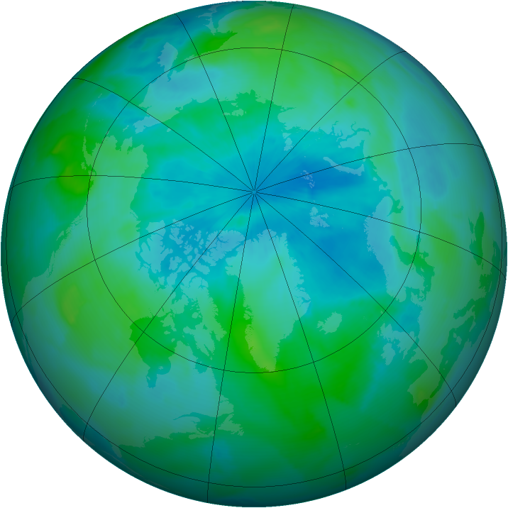 Arctic ozone map for 02 September 2011